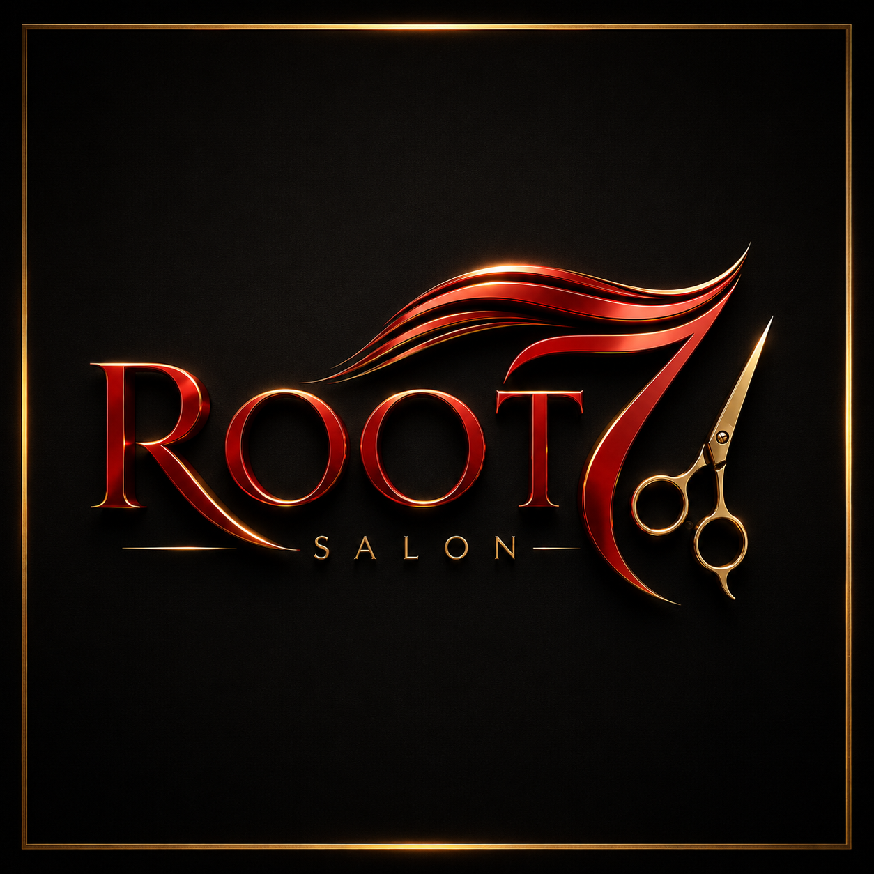 Root 7 Salon Logo Branding
